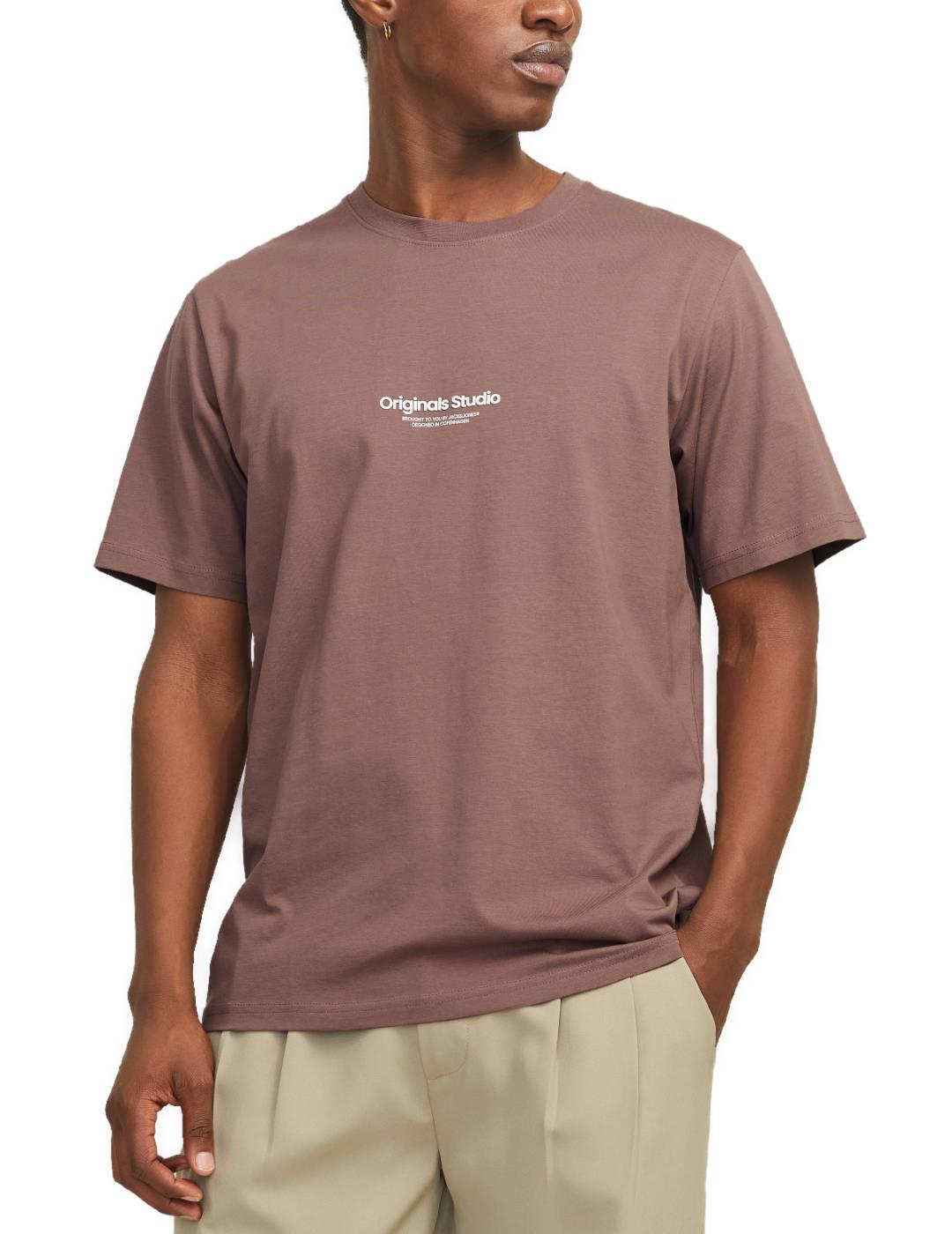 Camiseta Jack & Jones Esterbro corte regular marrón hombre