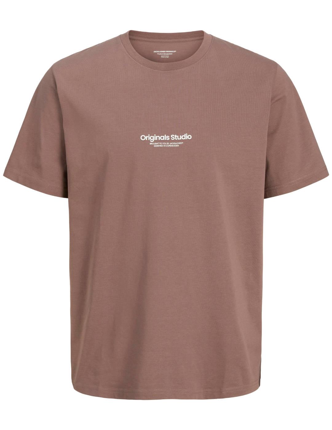 Camiseta Jack & Jones Esterbro corte regular marrón hombre