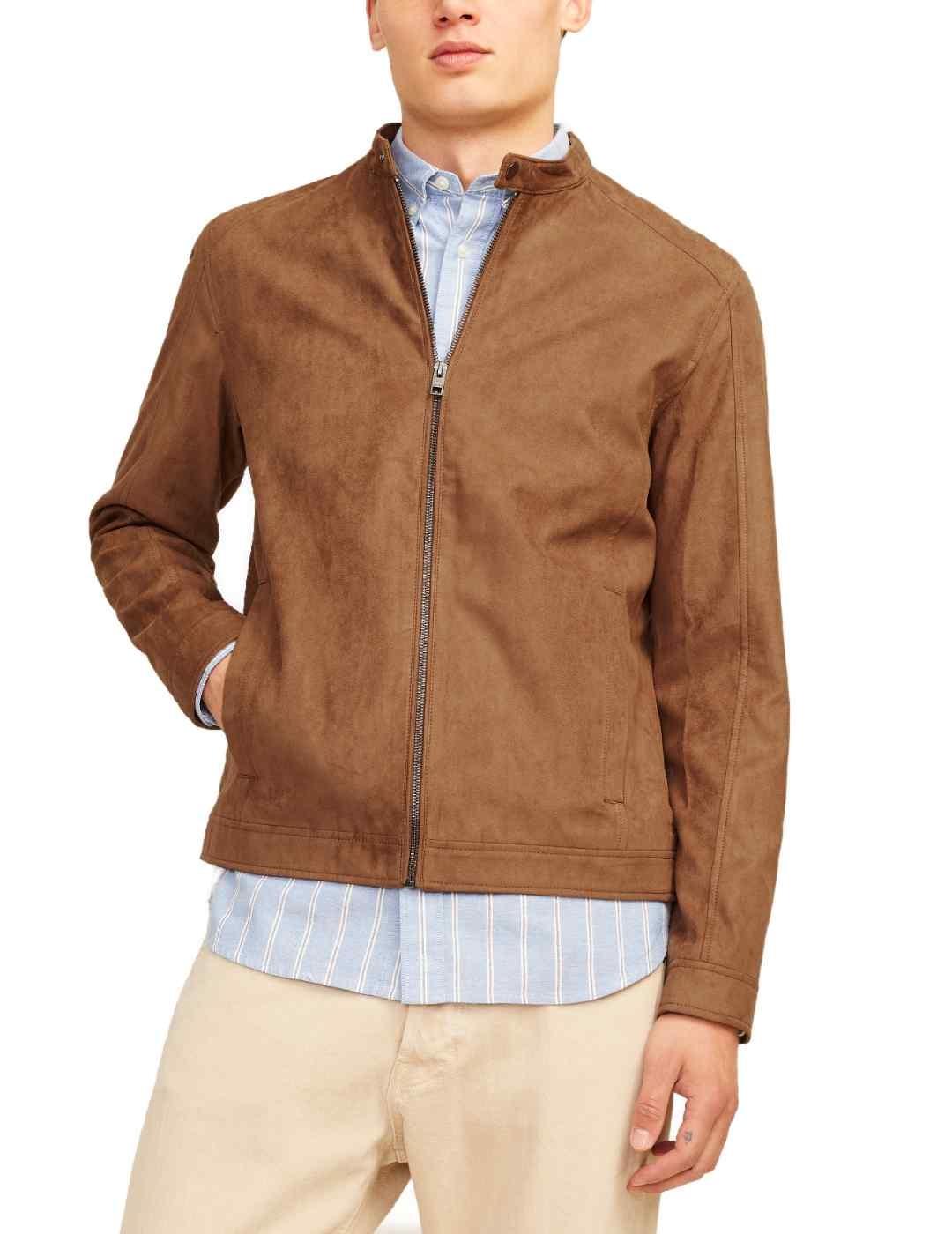 Chaqueta Jack&Jones Dylan camel ante para hombre