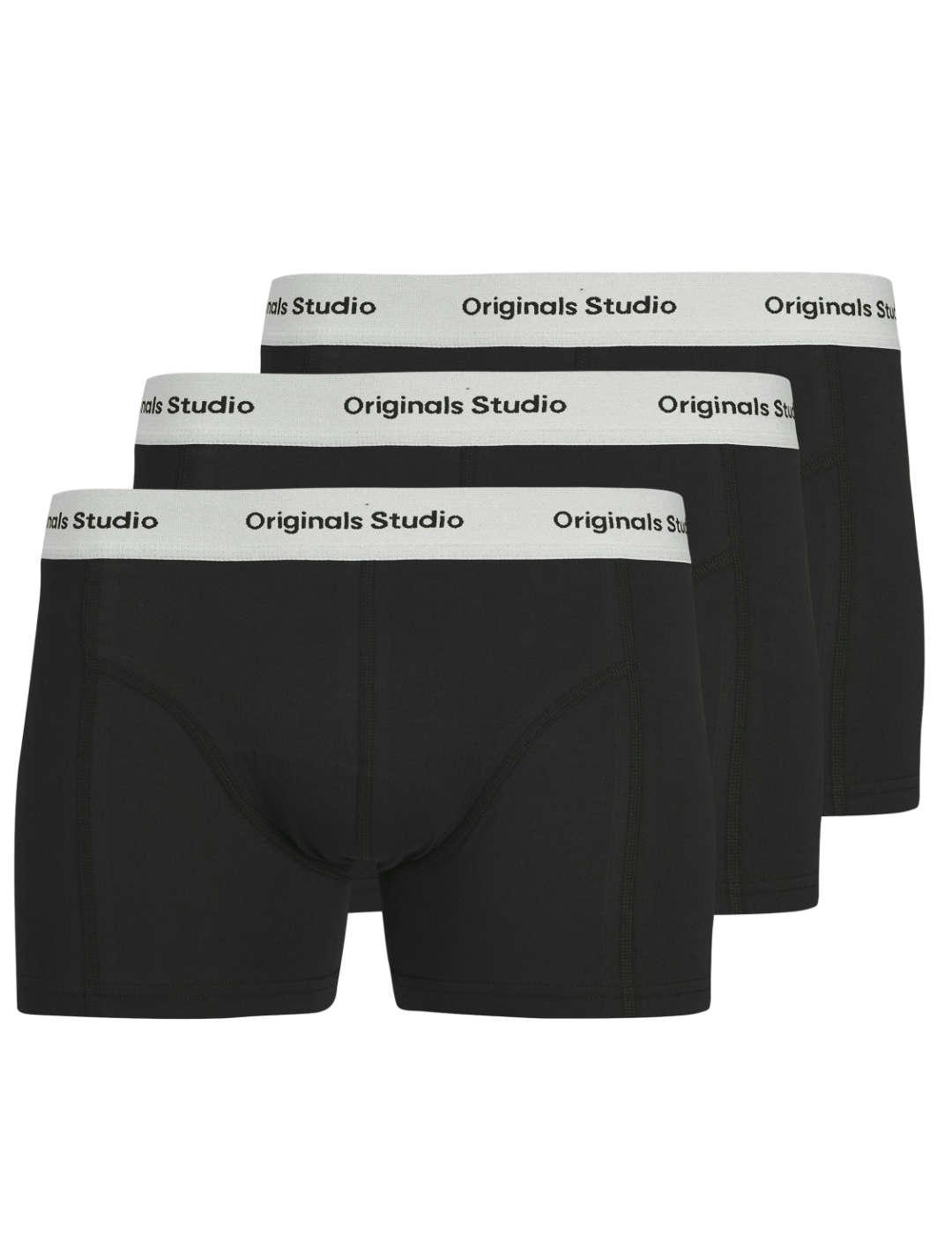 Pack 3 calzoncillos Jack&Jones Esterbro negros para hombre