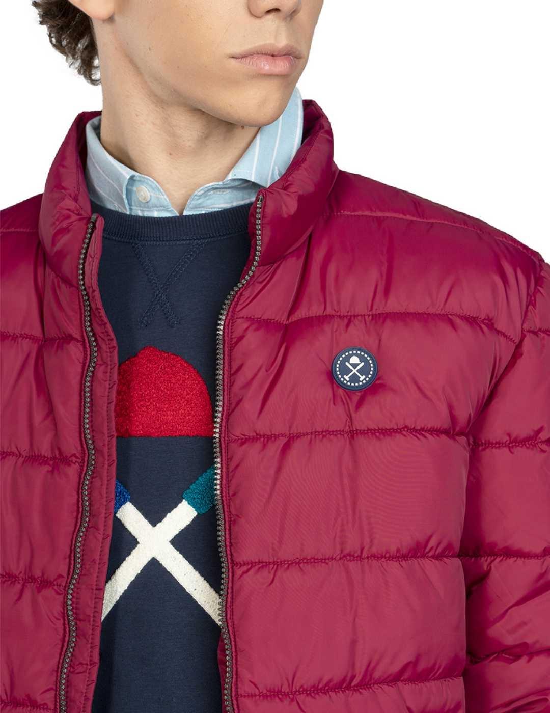 Parka Harper&Neyer Galway burdeos acolchada para hombre