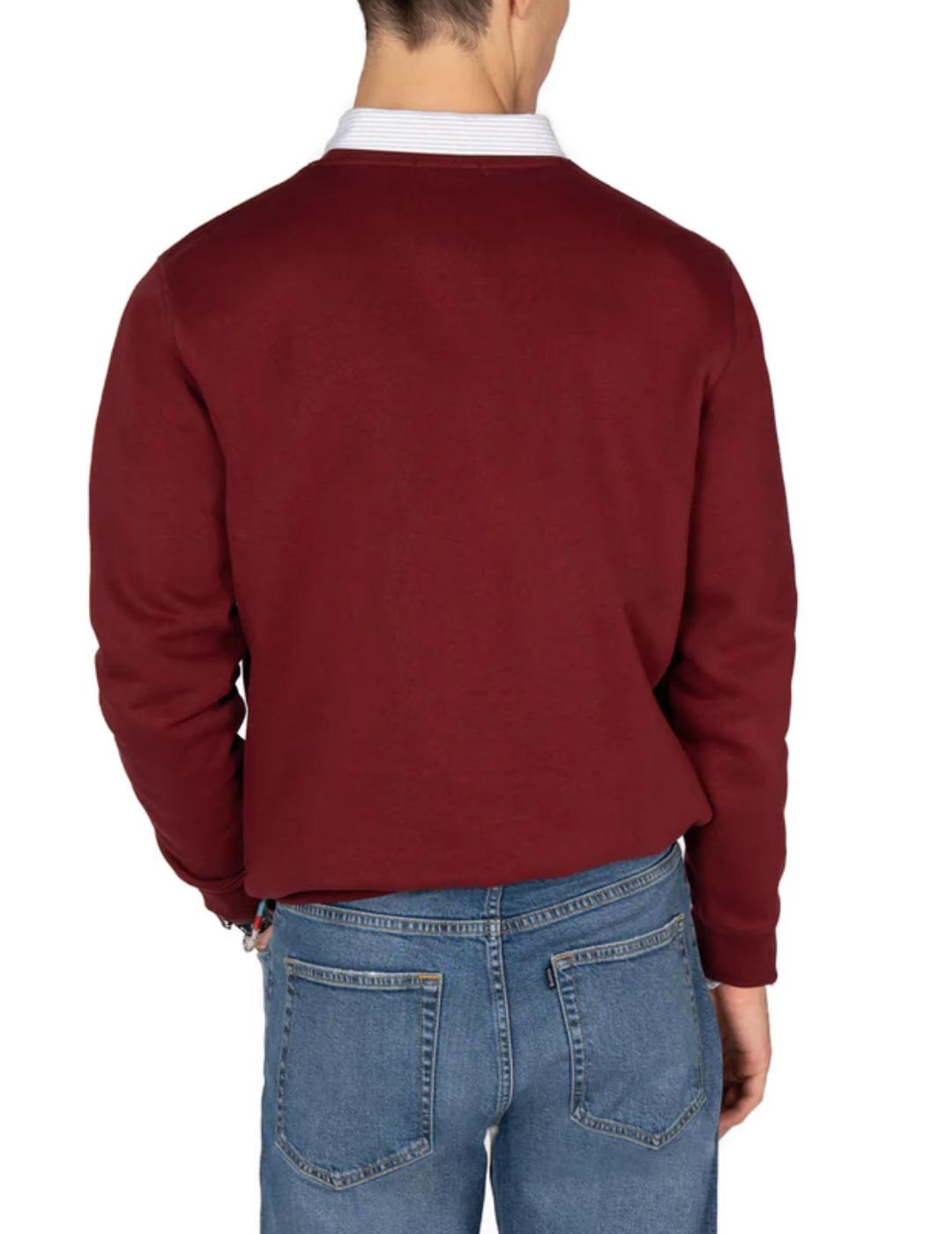 Sudadera Harper New England burdeos logo para hombre