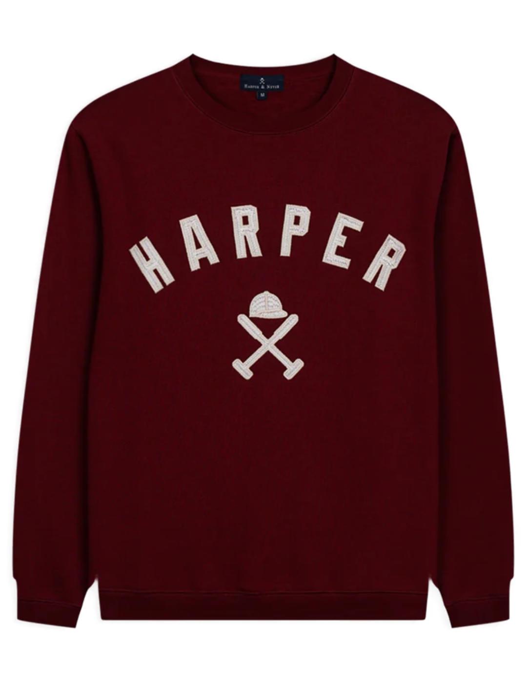 Sudadera Harper New England burdeos logo para hombre