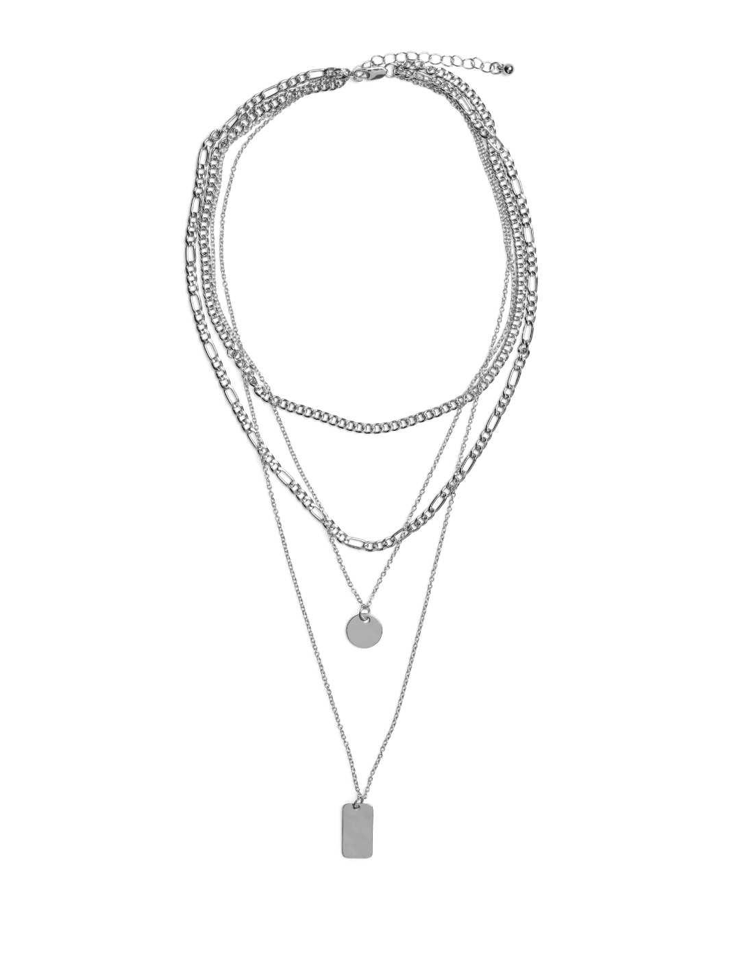 Gargantilla Pieces Okia plata combinada para mujer