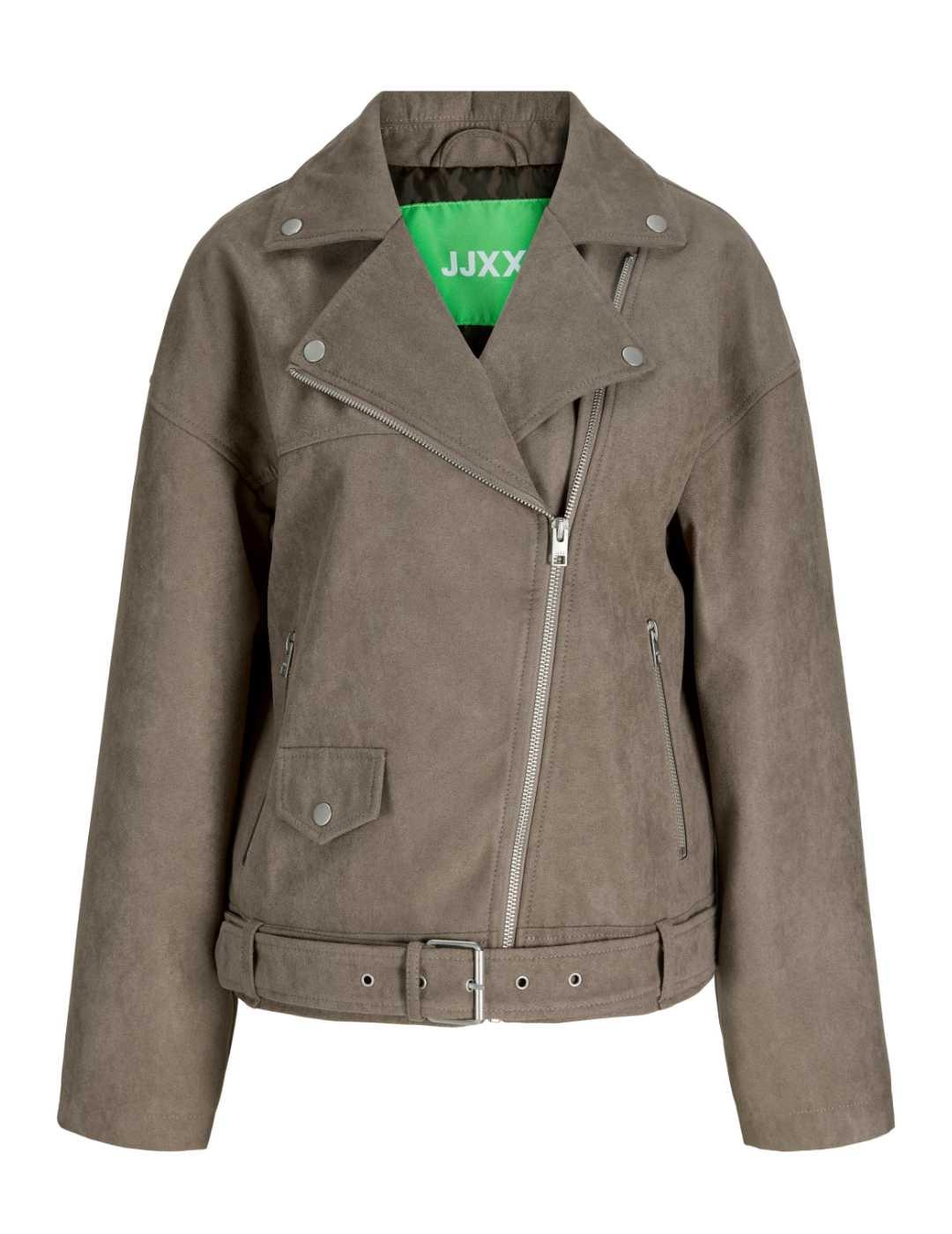 Biker JJXX Frida marrón ante cremallera para mujer