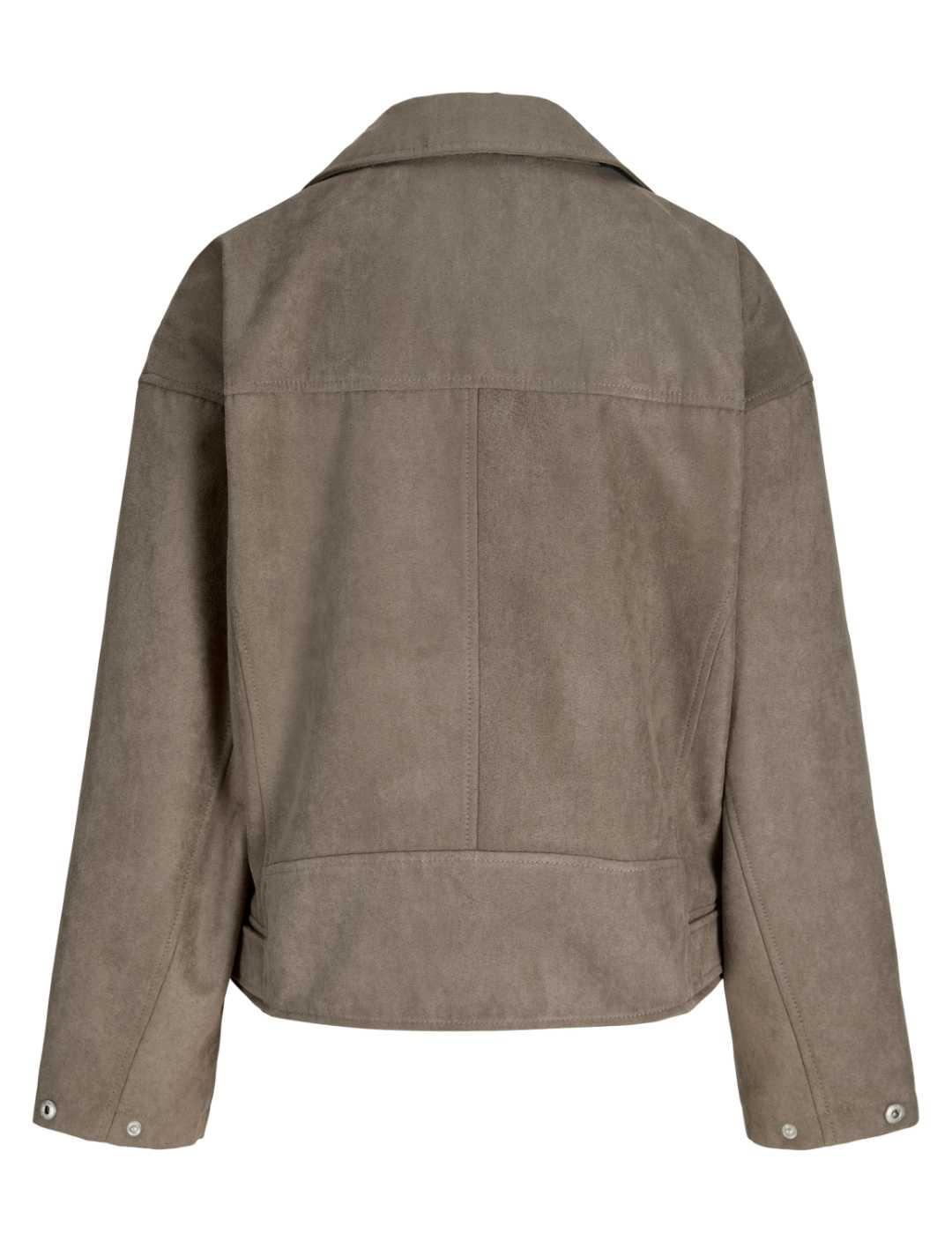 Biker JJXX Frida marrón ante cremallera para mujer