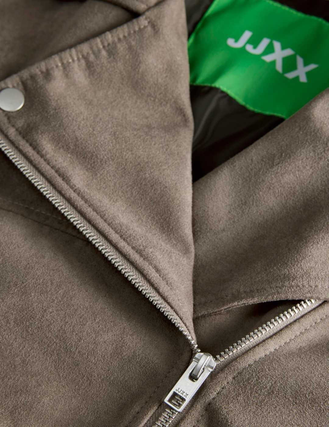 Biker JJXX Frida marrón ante cremallera para mujer