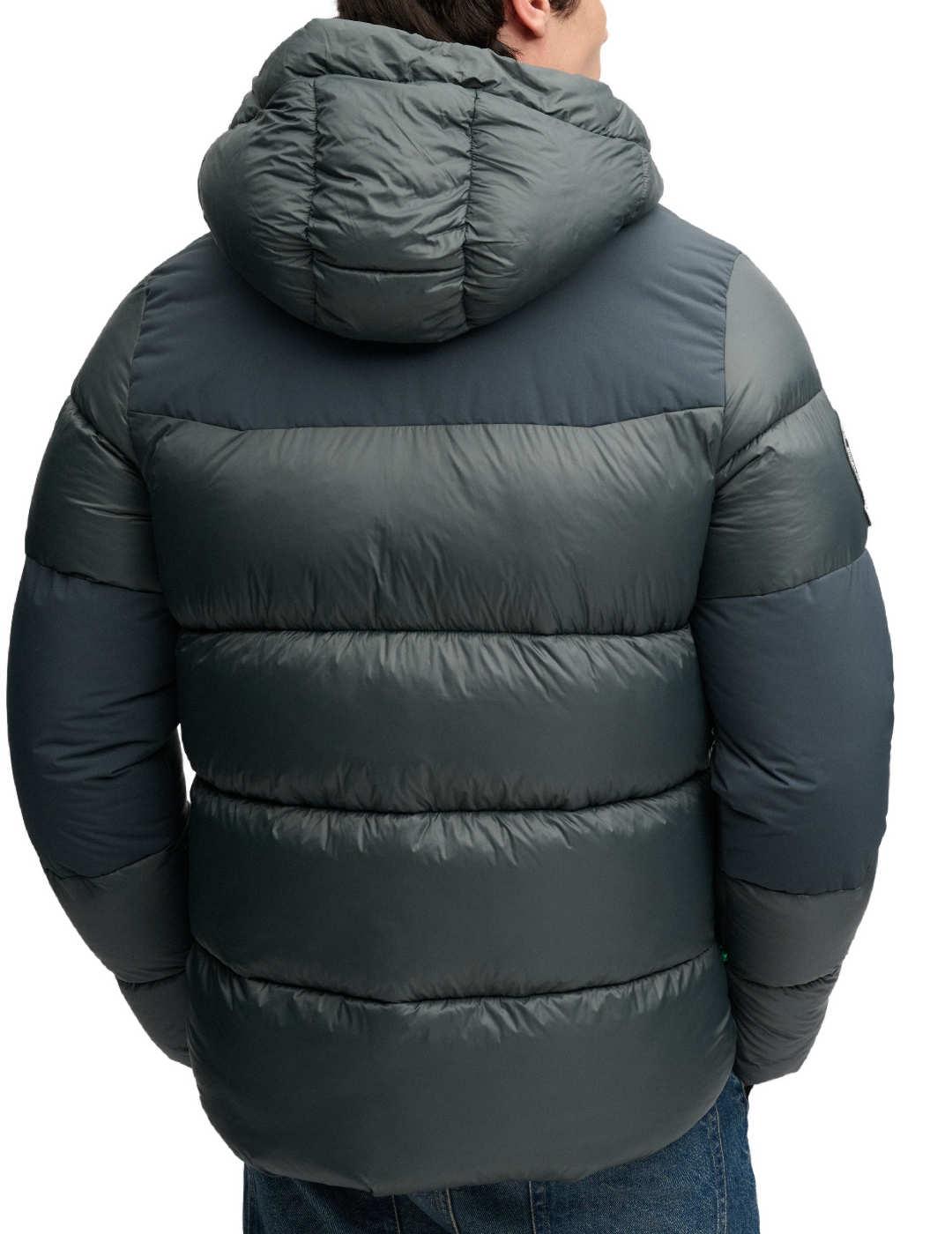 Parka Superdry acolchada City Baffle verde de hombre