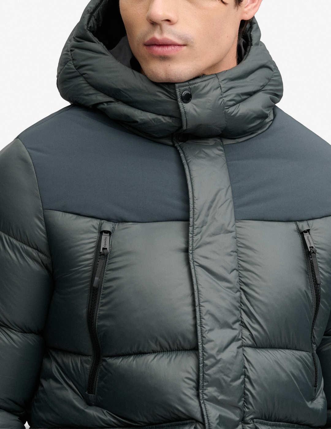 Parka Superdry acolchada City Baffle verde de hombre