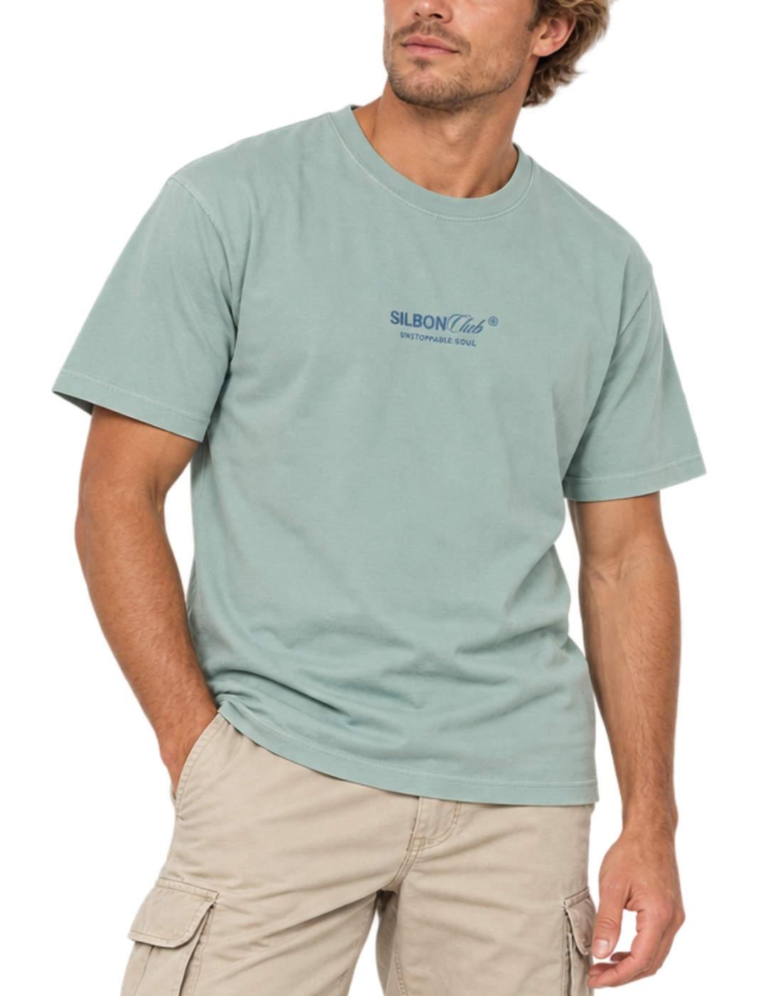 Camiseta Silbon relaxed fit silbon verde para hombre