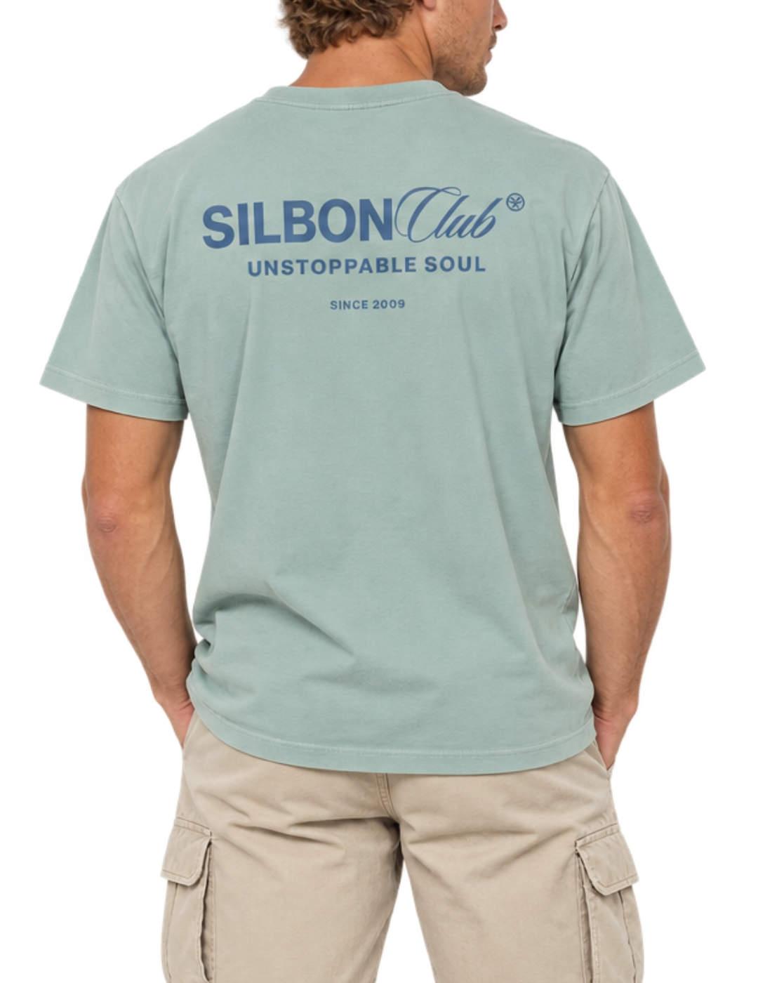 Camiseta Silbon relaxed fit silbon verde para hombre