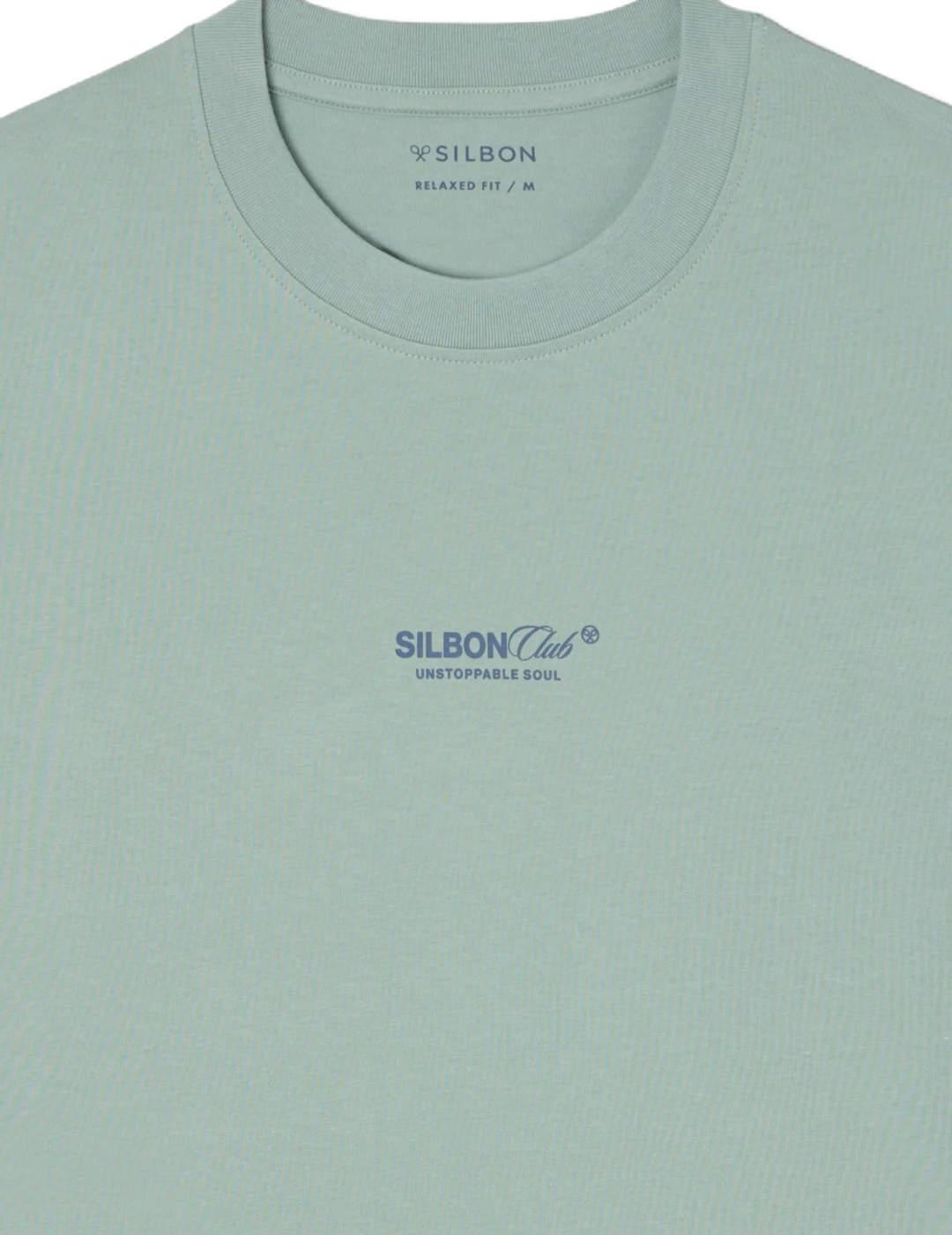 Camiseta Silbon relaxed fit silbon verde para hombre