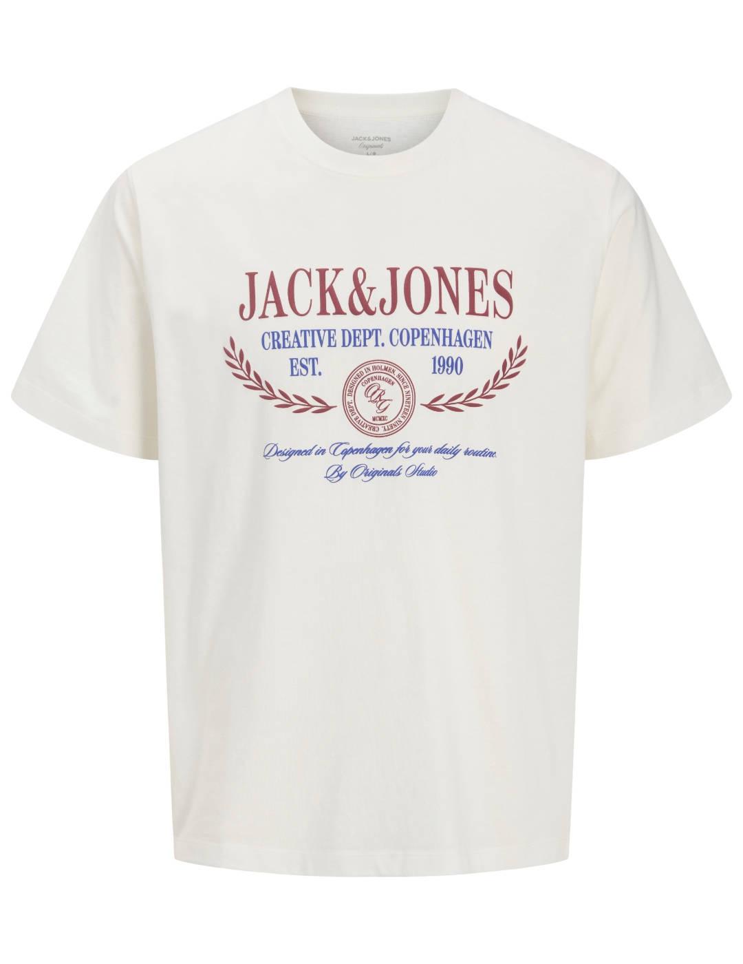 Camiseta Jack&Jones Frederik blanca manga corta de hombre