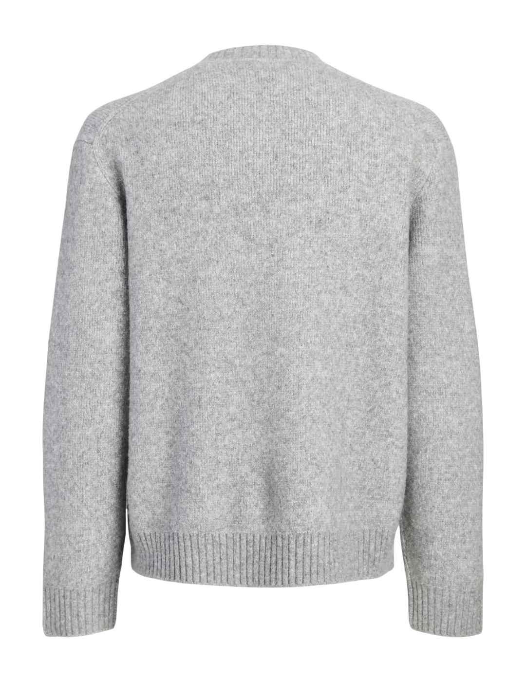Jersey Jack&Jones Montreal gris punto grueso para hombre